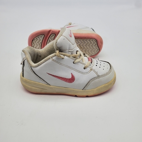 Nike Shoes Baby 7C Girl Gym Sneaker White Pink #309828-161 Vintage - Picture 11 of 12